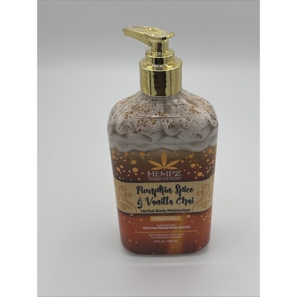 Hempz Pumpkin Spice & Vanilla Chai Herbal Body Moisturizer 17 oz Limited Edition - Picture 5 of 5